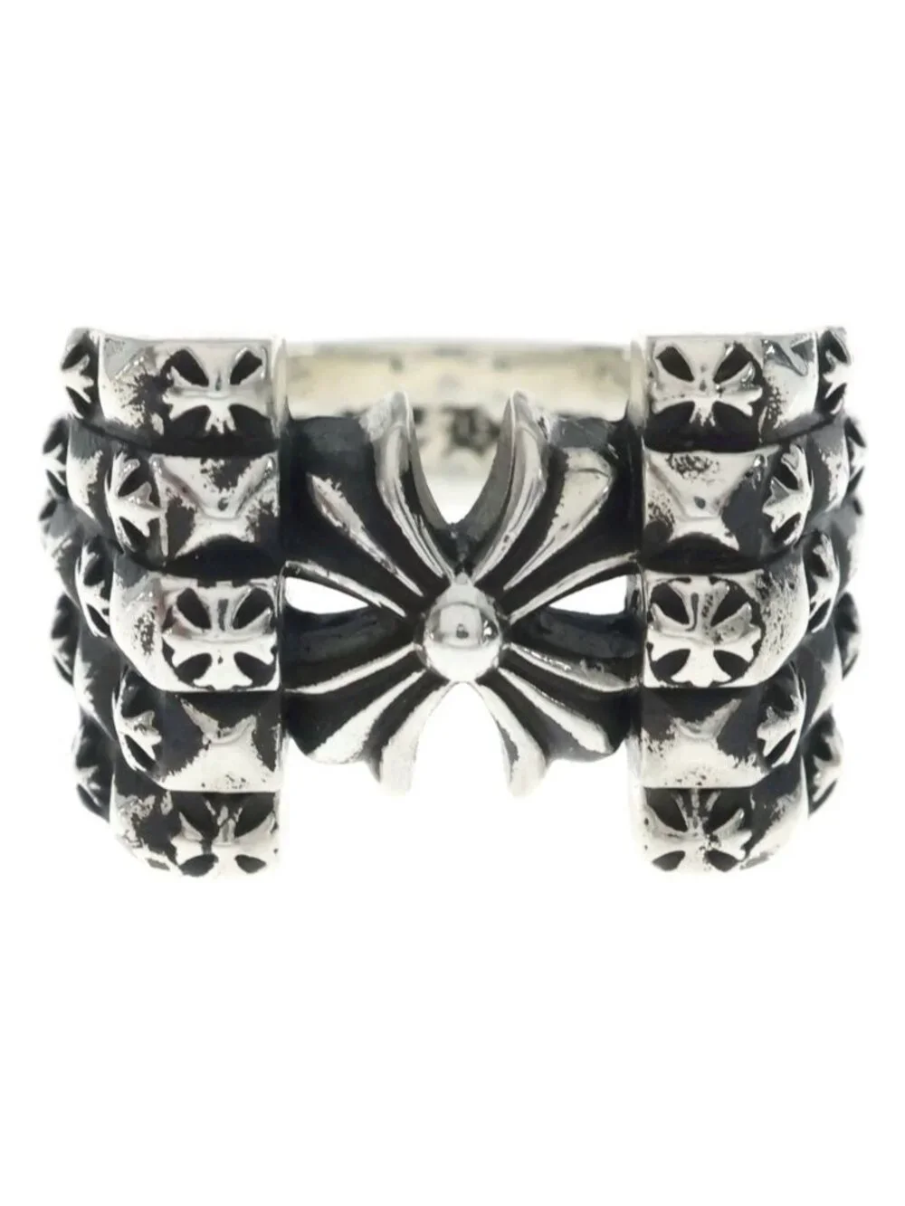 Chrome Hearts Deco CH Plus Silver Ring